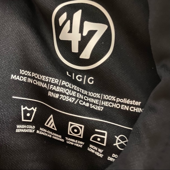 ‘47 Brand Brooklyn Nets NBA Tech Fleece Hooded Pullover Men’s Large - Picture 5 of 5